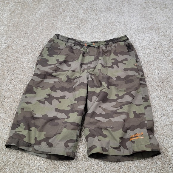 Eddie Bauer Camo Shorts Casual‎ Activewear Drawstring Kids XL (18/20) - Picture 1 of 8